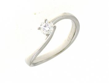 Anello Solitario Mirco Visconti in Oro Bianco 18kt con Diamante Brillante (FH215/040)