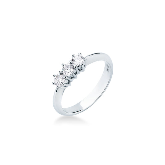 Anello Solitario Mirco Visconti in Oro Bianco 18kt con Diamante Brillante (GM113/20)
