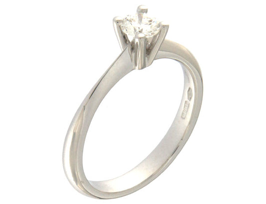 Anello Solitario Mirco Visconti in Oro Bianco 18kt con Diamante Brillante (GM142/40)