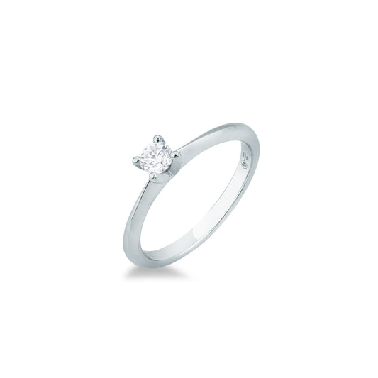 Anello Solitario Mirco Visconti in Oro Bianco 18kt con Diamante Brillante (GM145/20)