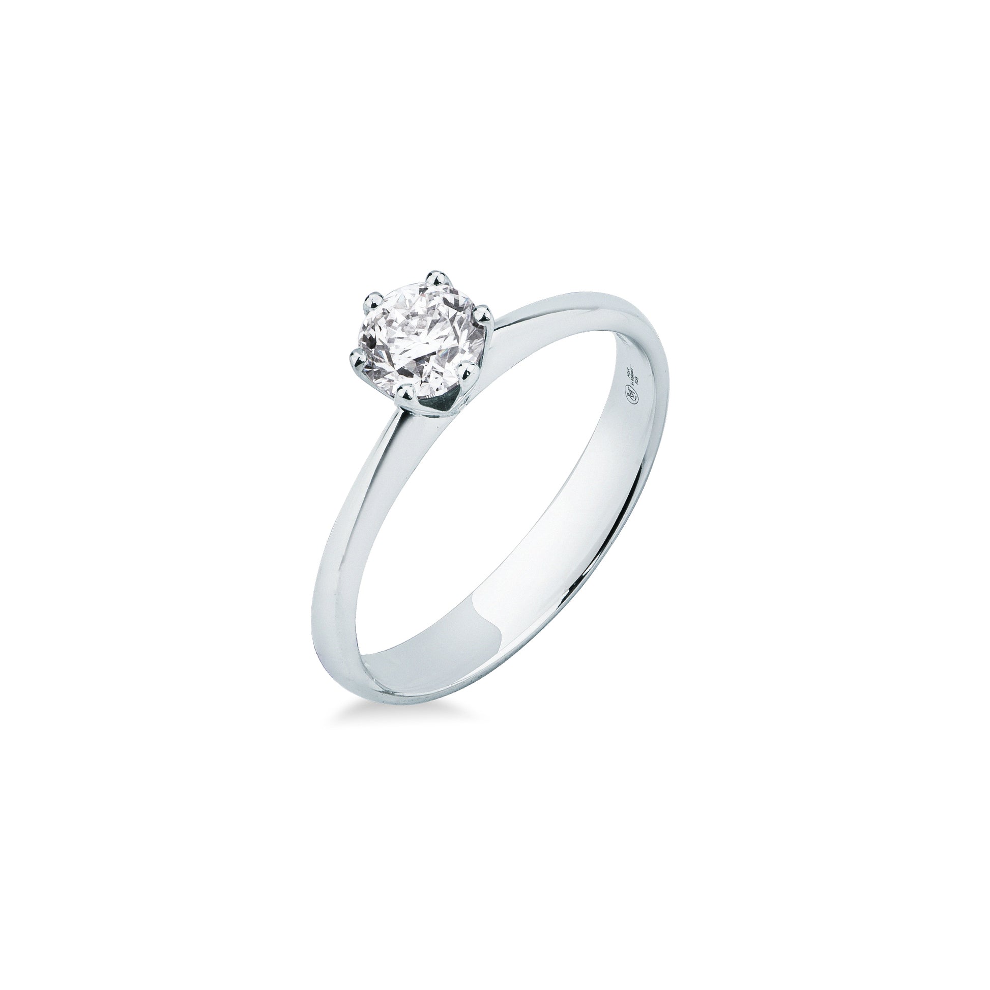 Anello Solitario Mirco Visconti in Oro Bianco 18kt con Diamante Brillante (LF475/50)