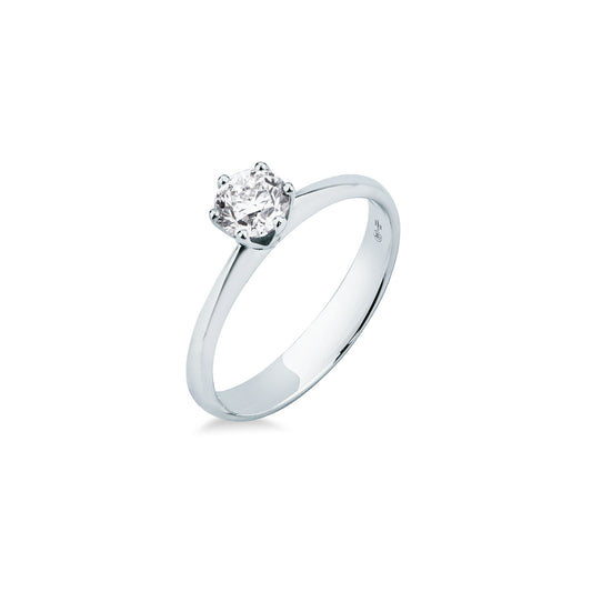 Anello Solitario Mirco Visconti in Oro Bianco 18kt con Diamante Brillante (LF475/50)