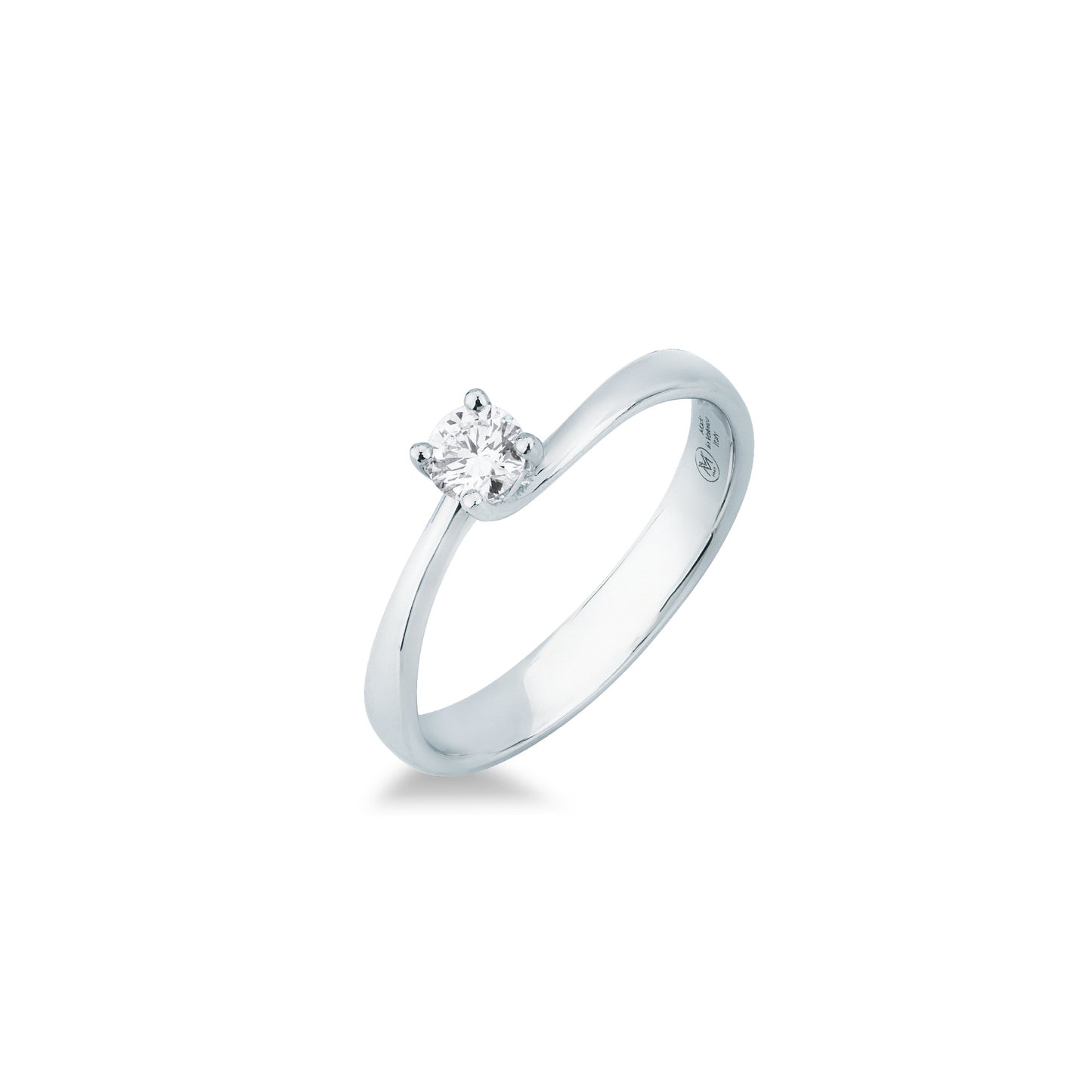 Anello Solitario Mirco Visconti in Oro Bianco 18kt con Diamante Brillante (Z 641/20)