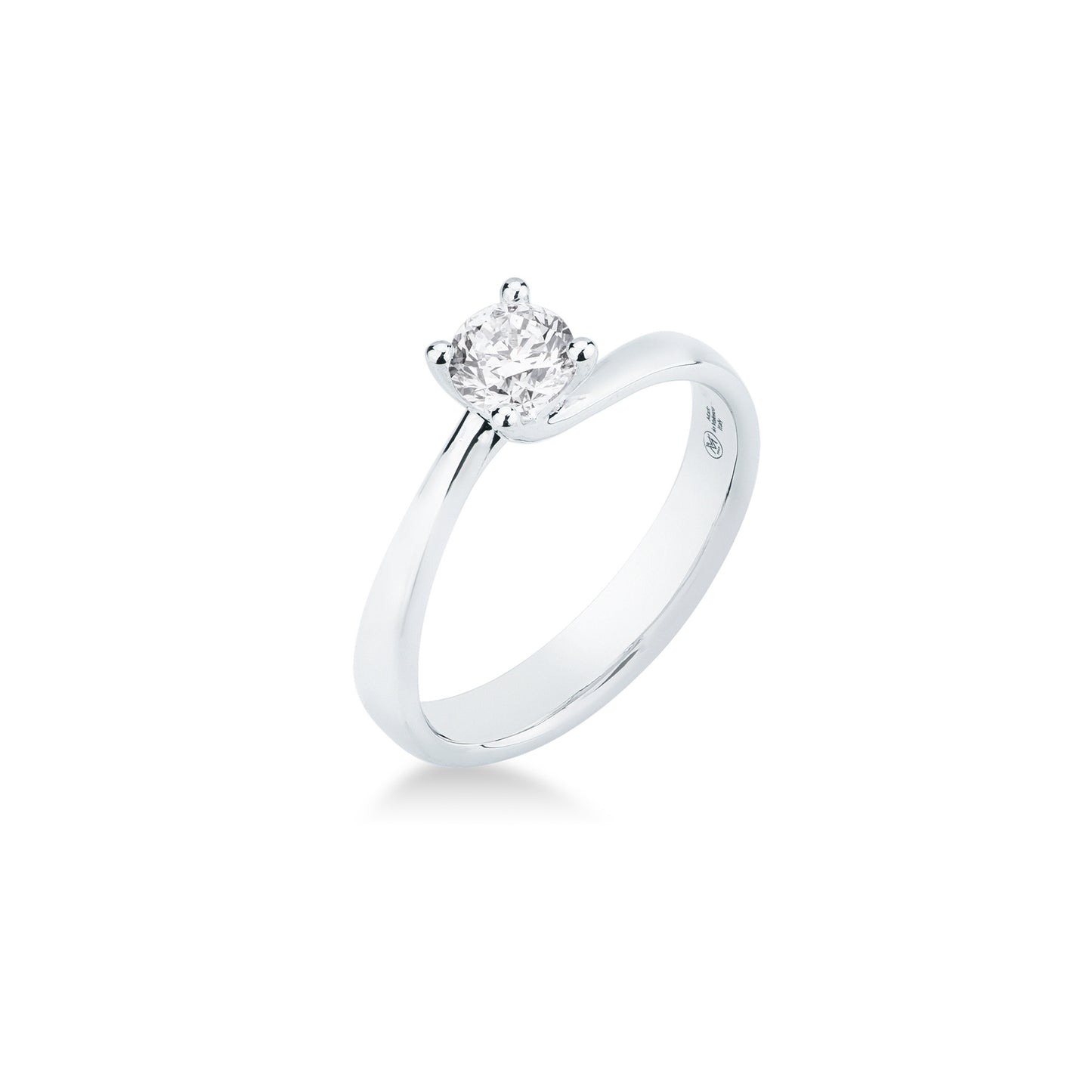 Anello Solitario Mirco Visconti in Oro Bianco 18kt con Diamante Brillante (Z 641/30)