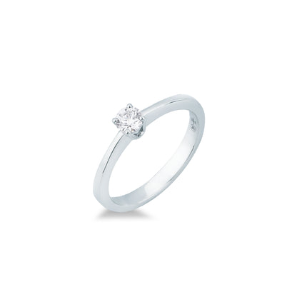 Anello Solitario Mirco Visconti in Oro Bianco 18kt con Diamante Brillante da 0.23 ct (LF301/20)