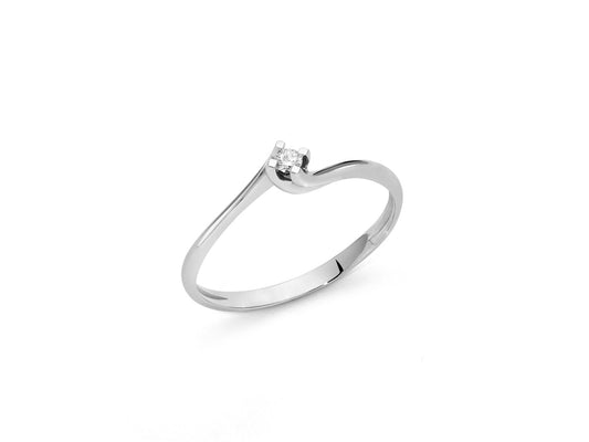 Anello Solitario Yukiko in Oro 750 con Diamante - 351473 - LID5180Y-005G7