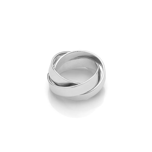 Anello UNOAERRE Doppio Lux in Bronzo Argentato | Collezione LUX 2421