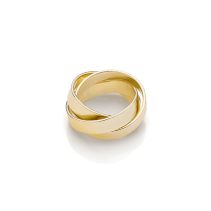 Anello UNOAERRE Doppio in Bronzo Dorato | Collezione Lux 2420