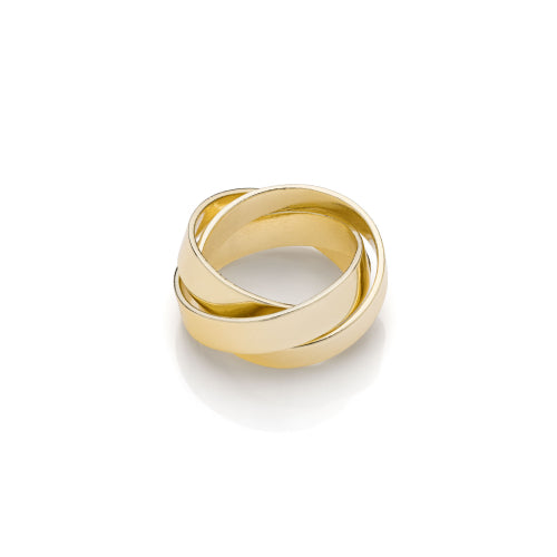 Anello UNOAERRE Doppio in Bronzo Dorato | Collezione Lux 2420