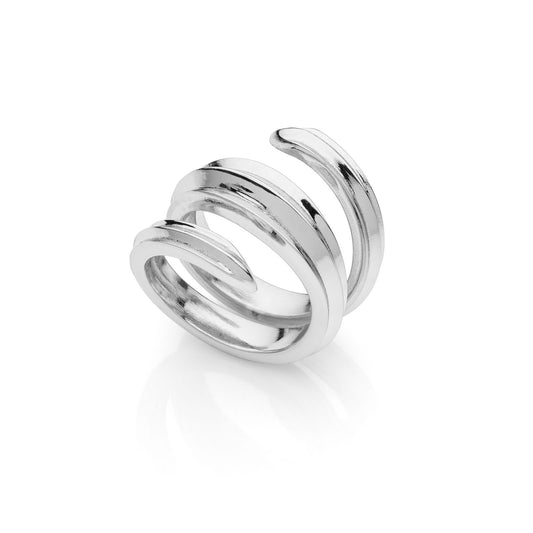 Anello UNOAERRE a Spirale in Bronzo Argentato | Cod. 2397
