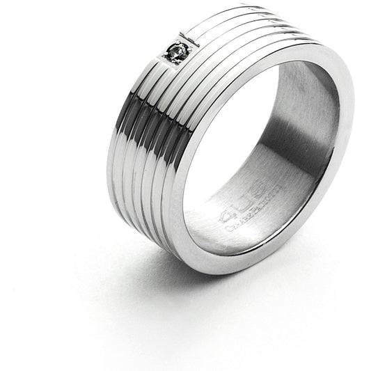 Anello Uomo 4US Cesare Paciotti in Acciaio con Zirconi Neri - 4UAN3840-20