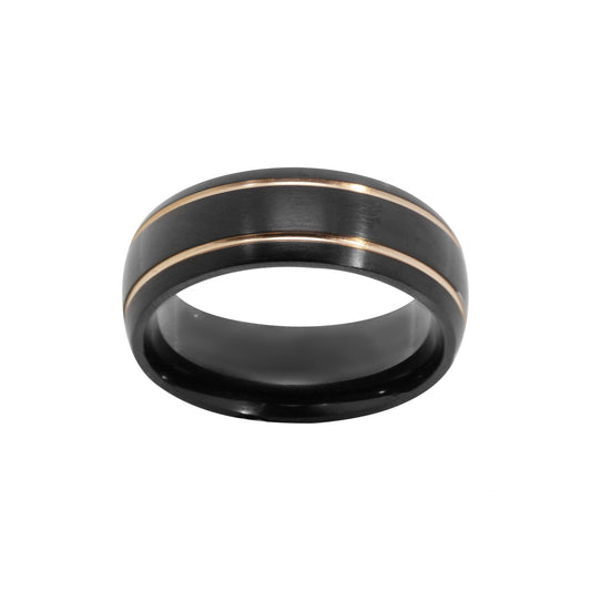 Anello Uomo Chimiama Gioielli in Acciaio 316L con PVD Nero | Cod. 110113
