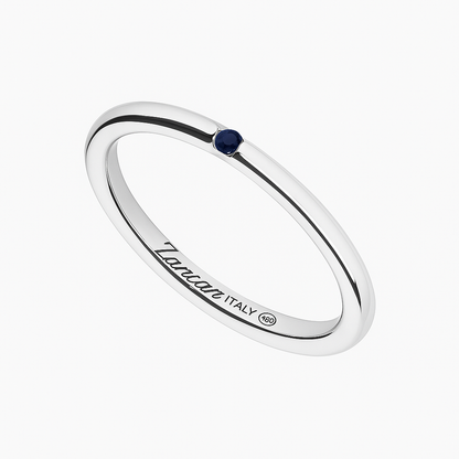 Anello Zancan Uomo in Argento con Spinello Blu ESA103-BL