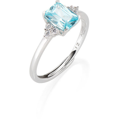 Anello Zirconi Donna Amen Fancy RBABBACZ2 - Argento Rodiato e Azzurro