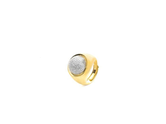 Anello a fascia ottagonale da donna 4US Cesare Paciotti in acciaio lucido con logo pugnale inciso - Alfano Gioielli