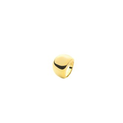 Anello da donna 4US Cesare Paciotti collezione Bubble in acciaio con sfere lucide e calotta centrale in pavé di zirconi bianchi - Alfano Gioielli