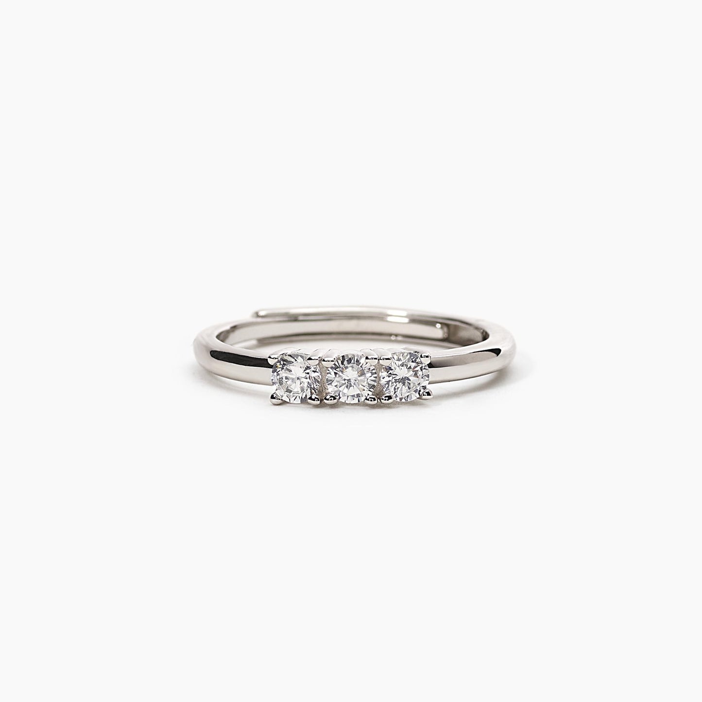 Anello donna MABINA 3-CHIC in argento regolabile con tre zirconi bianchi - Codice 523251