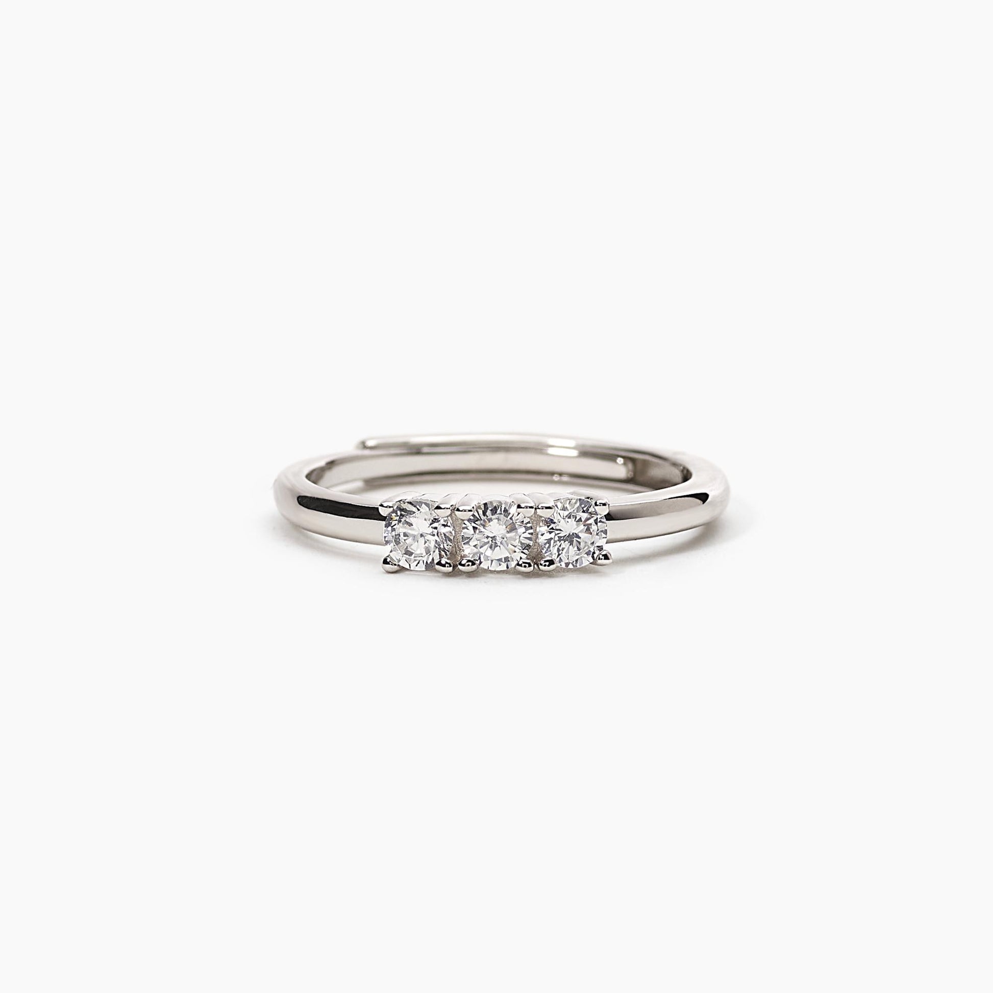 Anello donna MABINA 3-CHIC in argento regolabile con tre zirconi bianchi - Codice 523251