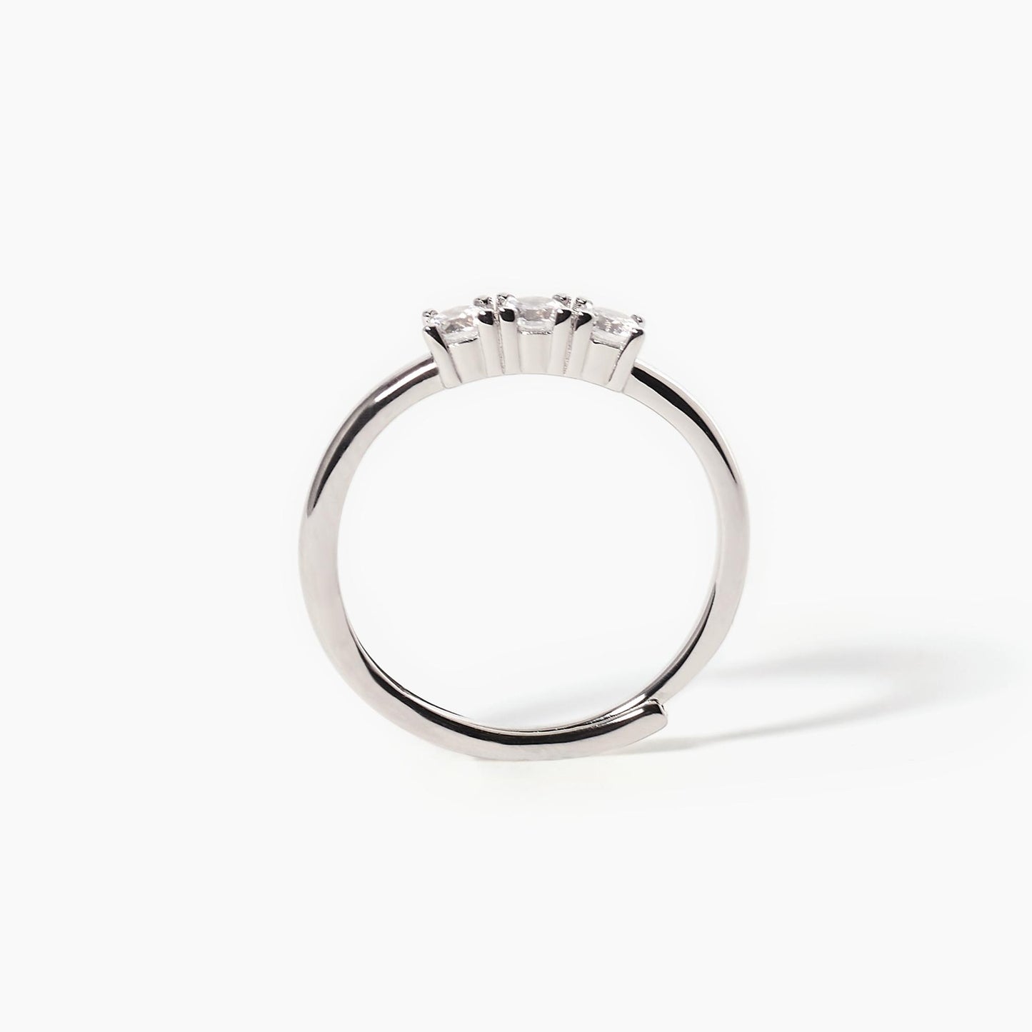 Anello donna MABINA 3-CHIC in argento regolabile con tre zirconi bianchi - Codice 523251