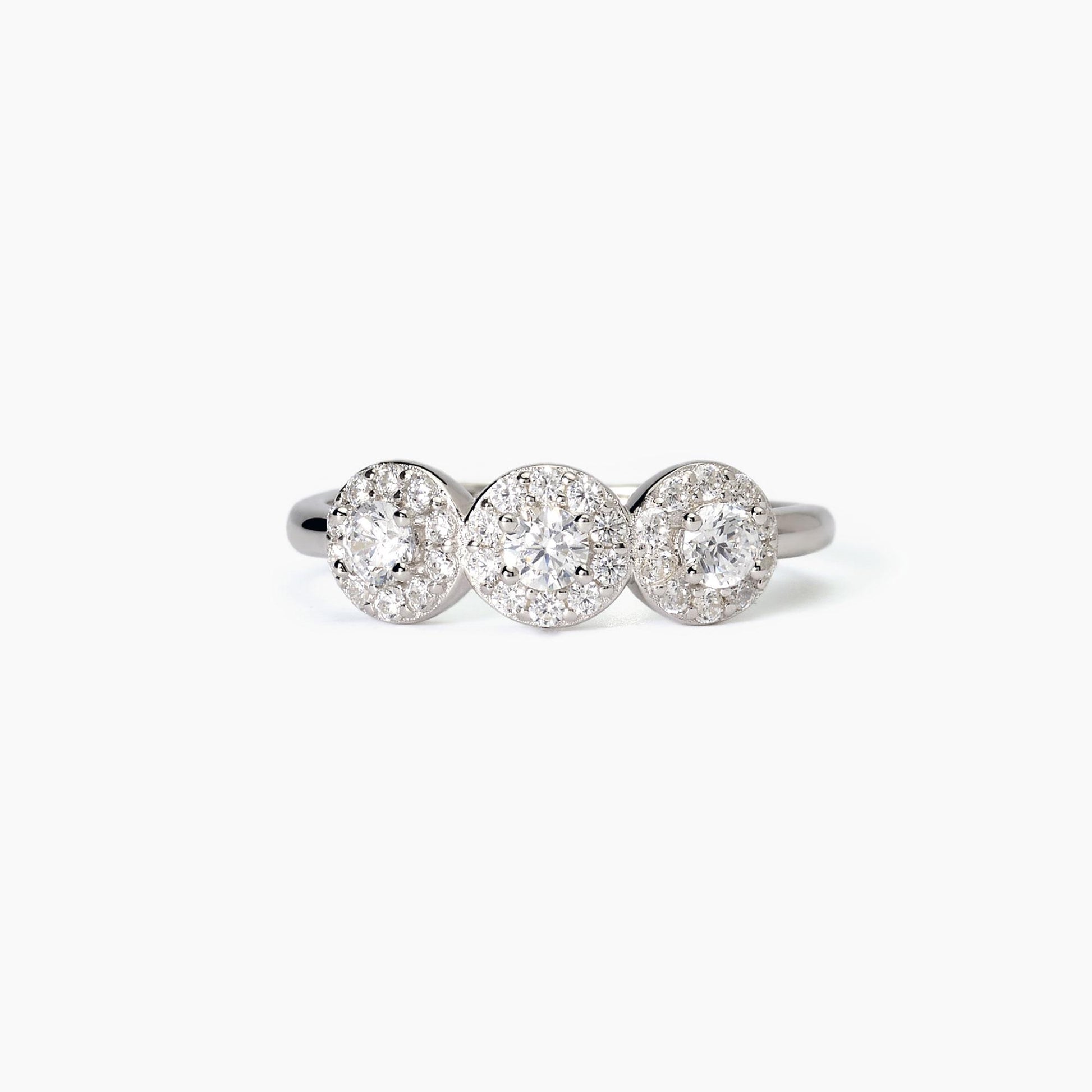 Anello donna MABINA MILANESIENNE in argento con zirconi bianchi - Codice 523368