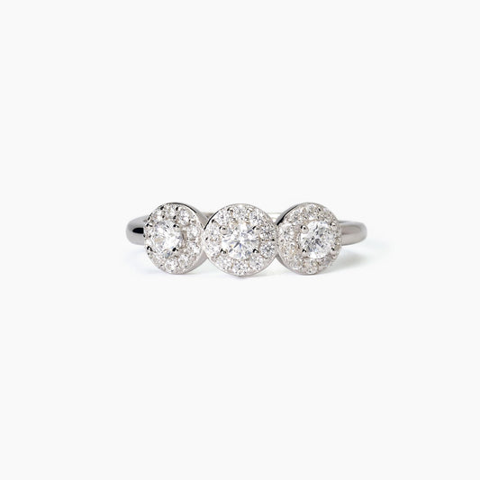 Anello donna MABINA MILANESIENNE in argento con zirconi bianchi - Codice 523368