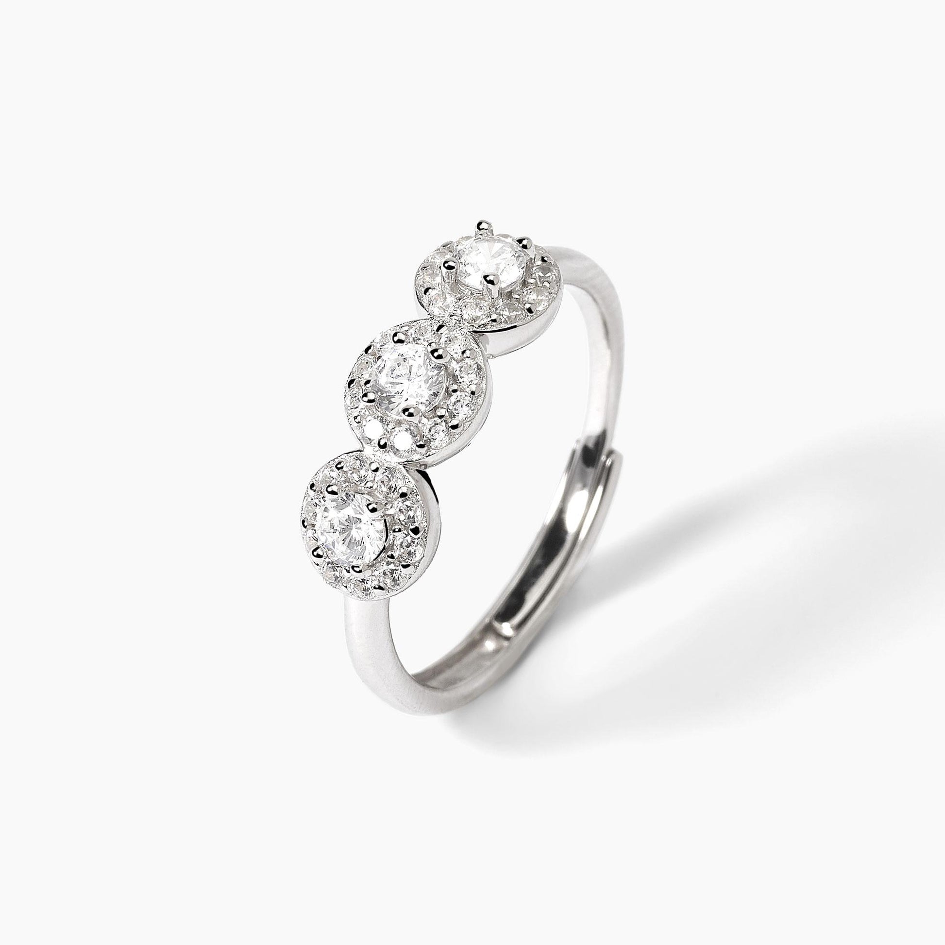 Anello donna MABINA MILANESIENNE in argento con zirconi bianchi - Codice 523368
