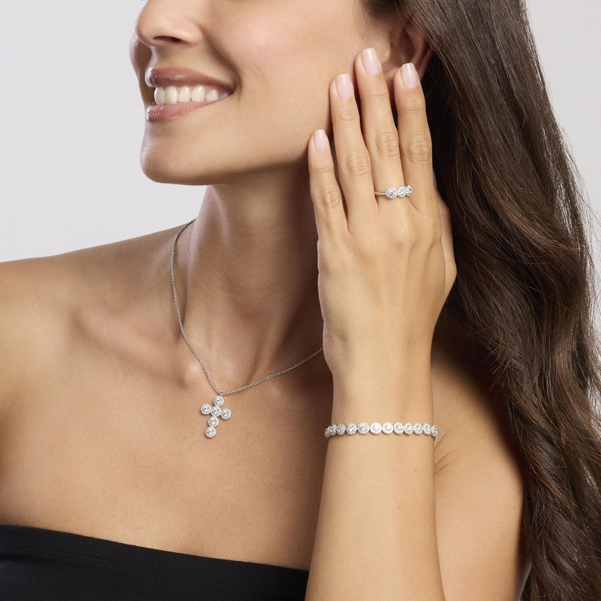 Anello donna MABINA MILANESIENNE in argento con zirconi bianchi - Codice 523368