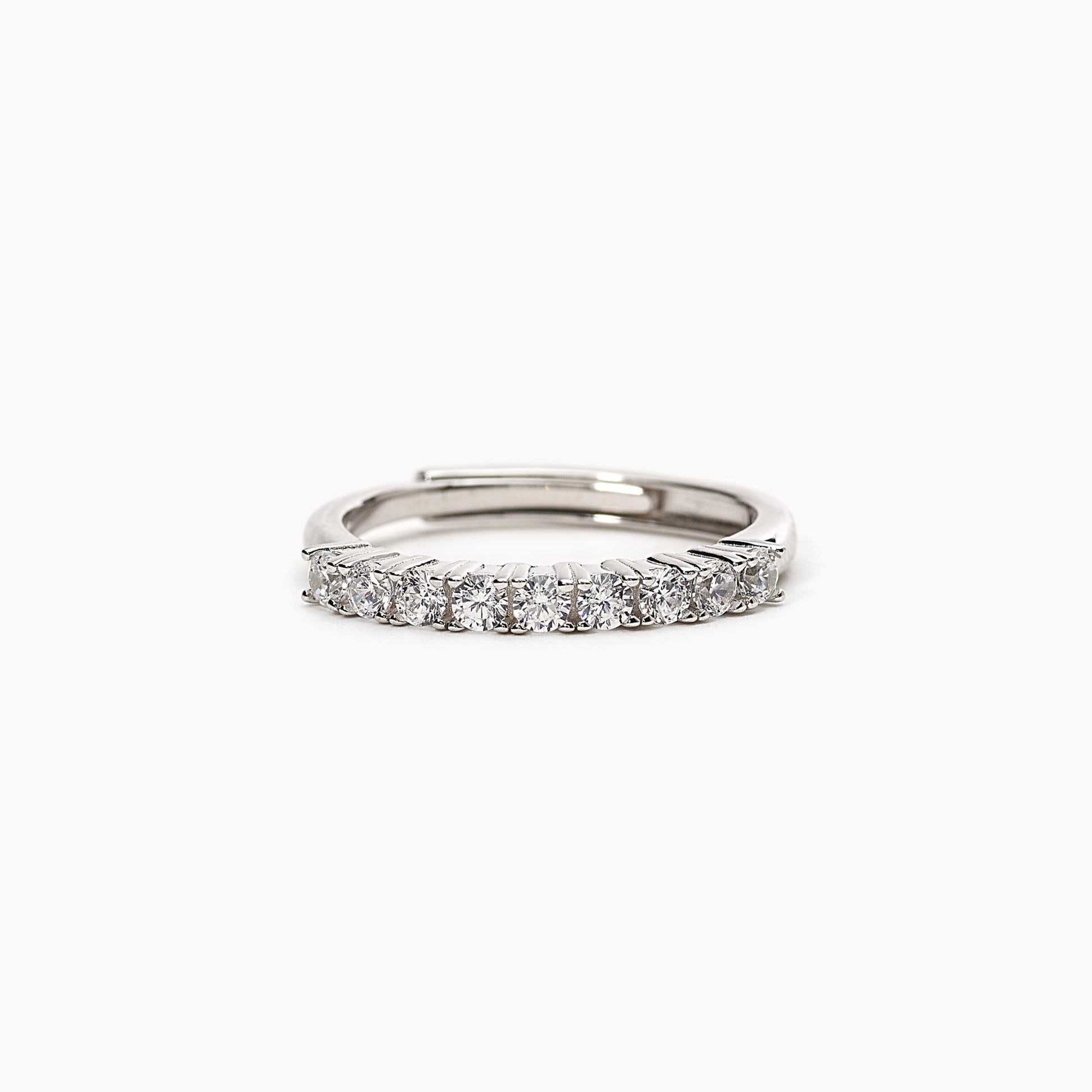 Anello donna MABINA SOIRÉE in argento regolabile con nove zirconi bianchi - Codice 523253