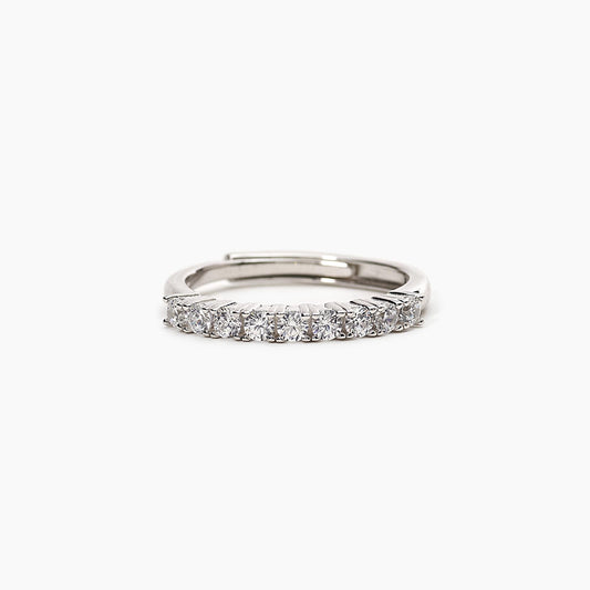 Anello donna MABINA SOIRÉE in argento regolabile con nove zirconi bianchi - Codice 523253