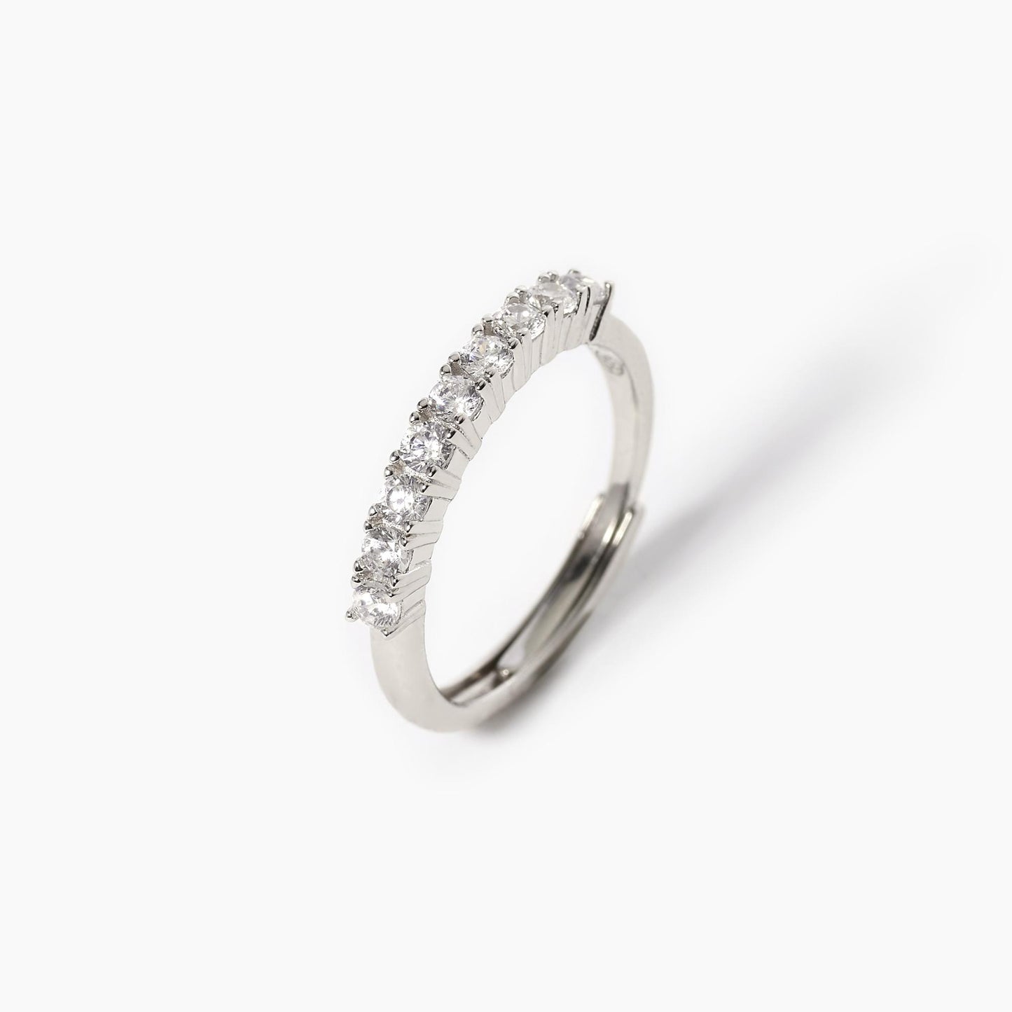 Anello donna MABINA SOIRÉE in argento regolabile con nove zirconi bianchi - Codice 523253