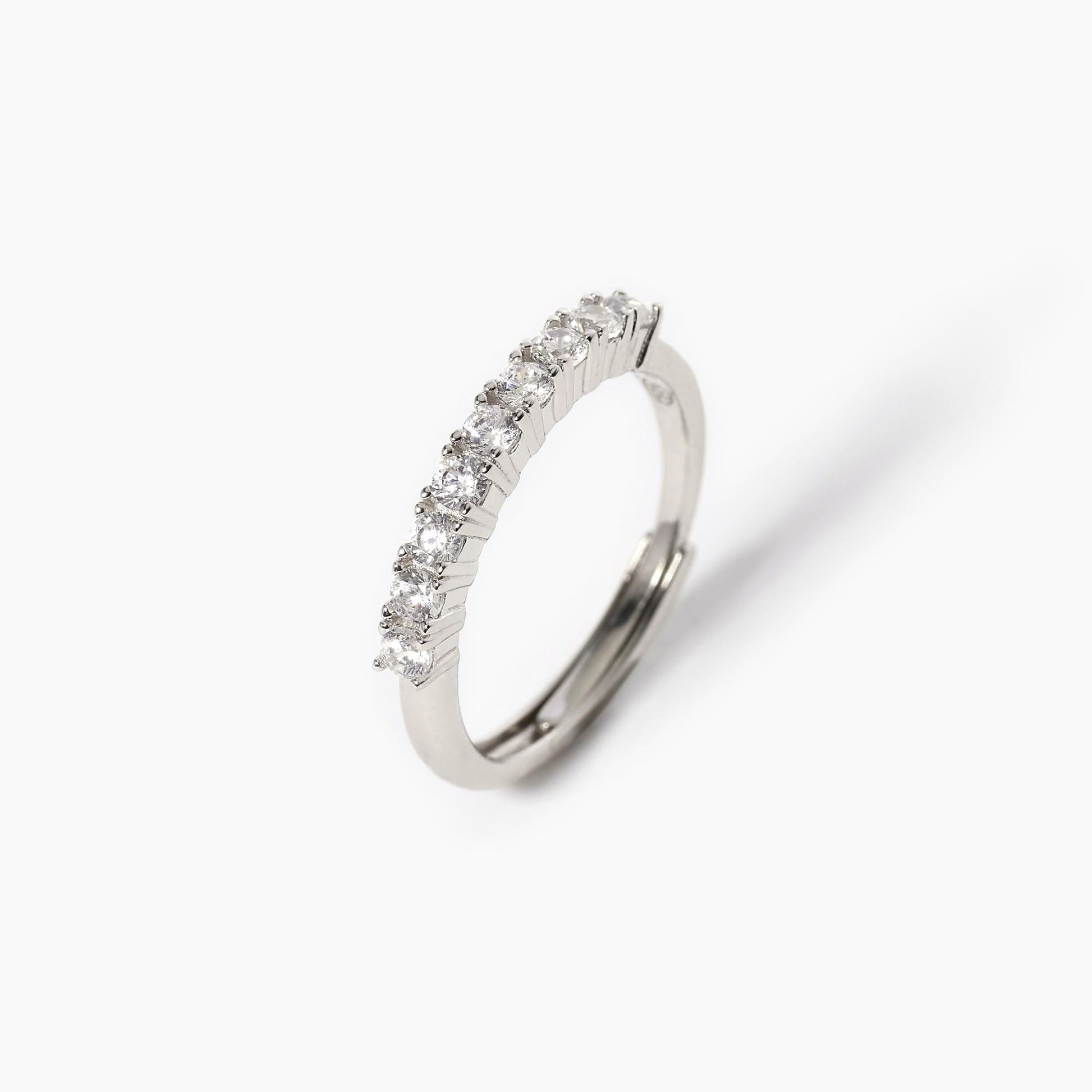 Anello donna MABINA SOIRÉE in argento regolabile con nove zirconi bianchi - Codice 523253