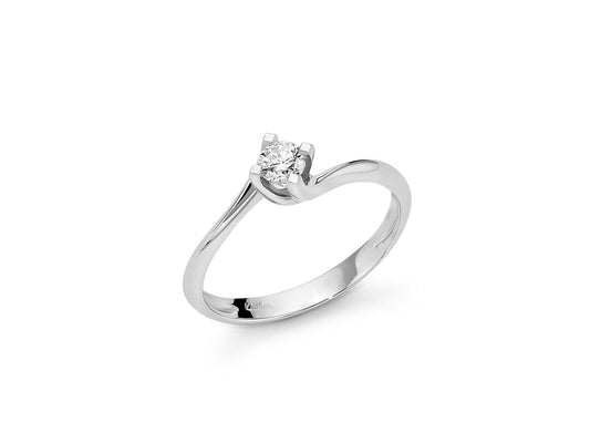 Anello solitario donna Miluna in oro bianco 18kt con diamante 0,32 ct LID5180-032G7