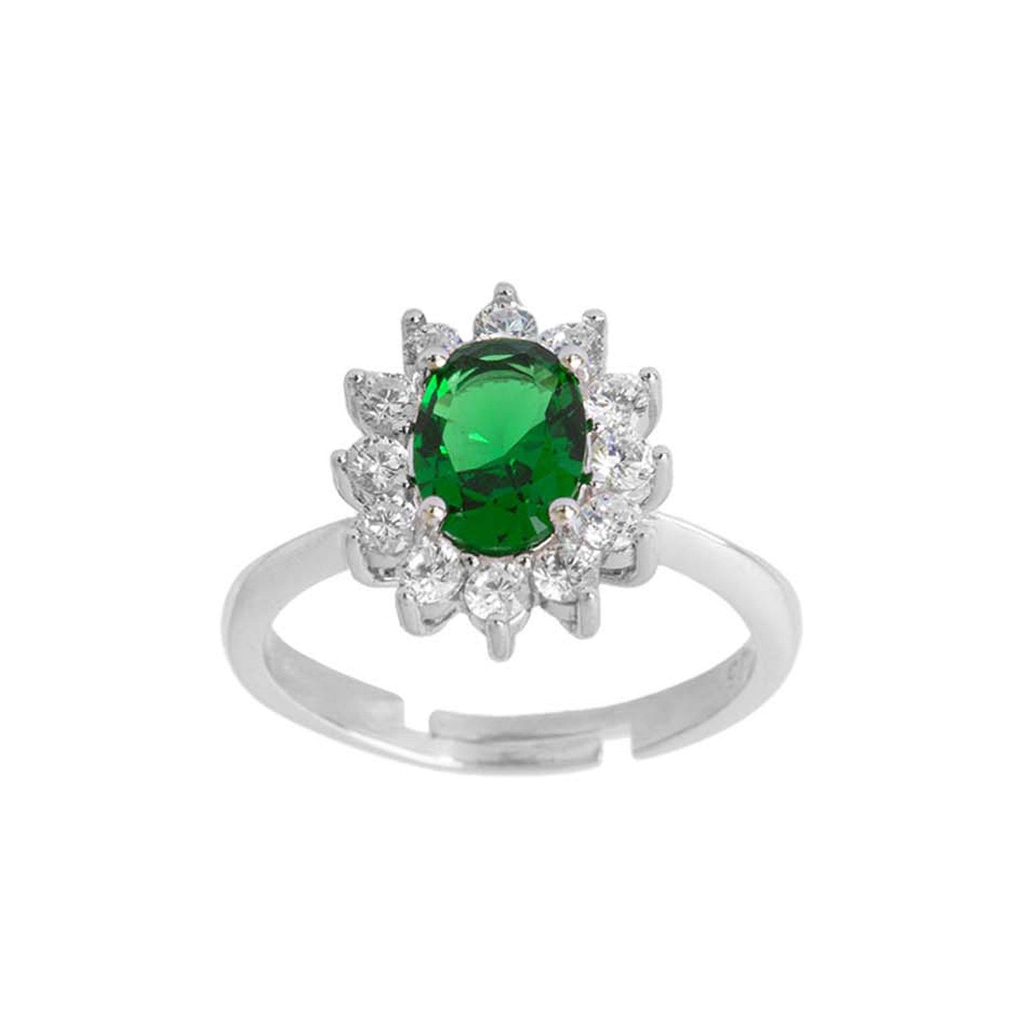 Anello veretta a mezzo giro ChiMiAma collezione Passione in argento 925 con zirconi bianchi - Alfano Gioielli