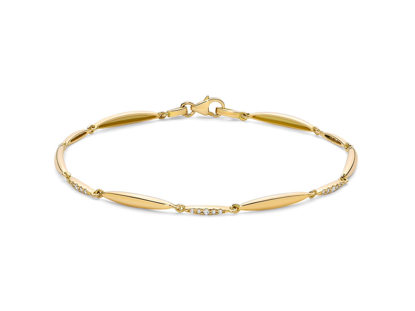Bracciale da Donna in Oro Giallo 18K con Diamanti - Miluna - BRD1010G
