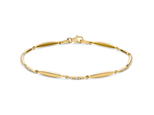 Bracciale da Donna in Oro Giallo 18K con Diamanti - Miluna - BRD1010G