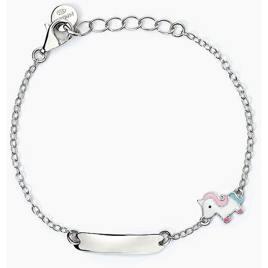 Bracciale Bambini Unicorno e Targhetta in Argento Gioiello Mabina Unicorn-Tag 533789