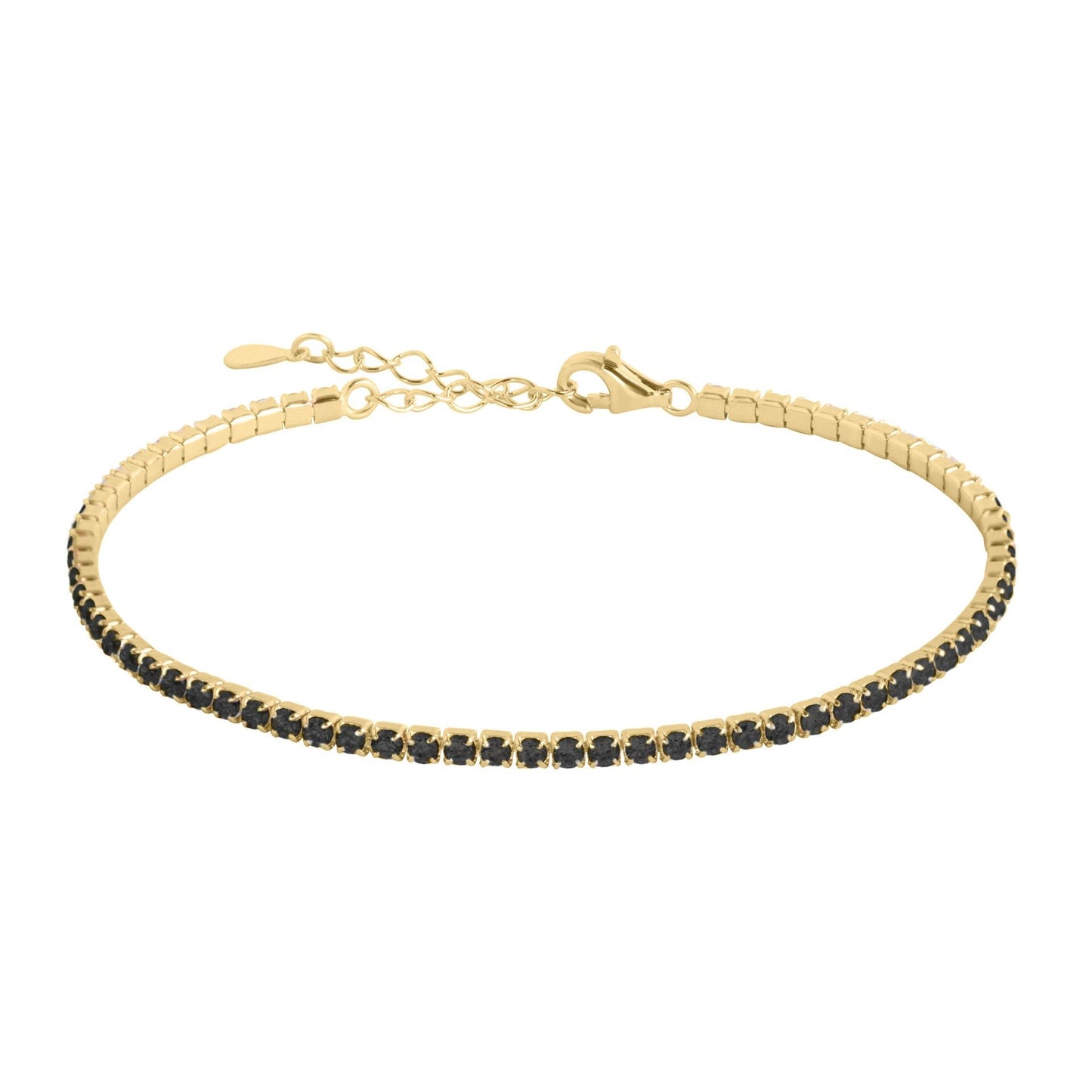 Bracciale Chimiama Gioielli Tennis Lover in Argento 925 con PVD Oro Giallo e Onice | Cod. 120298