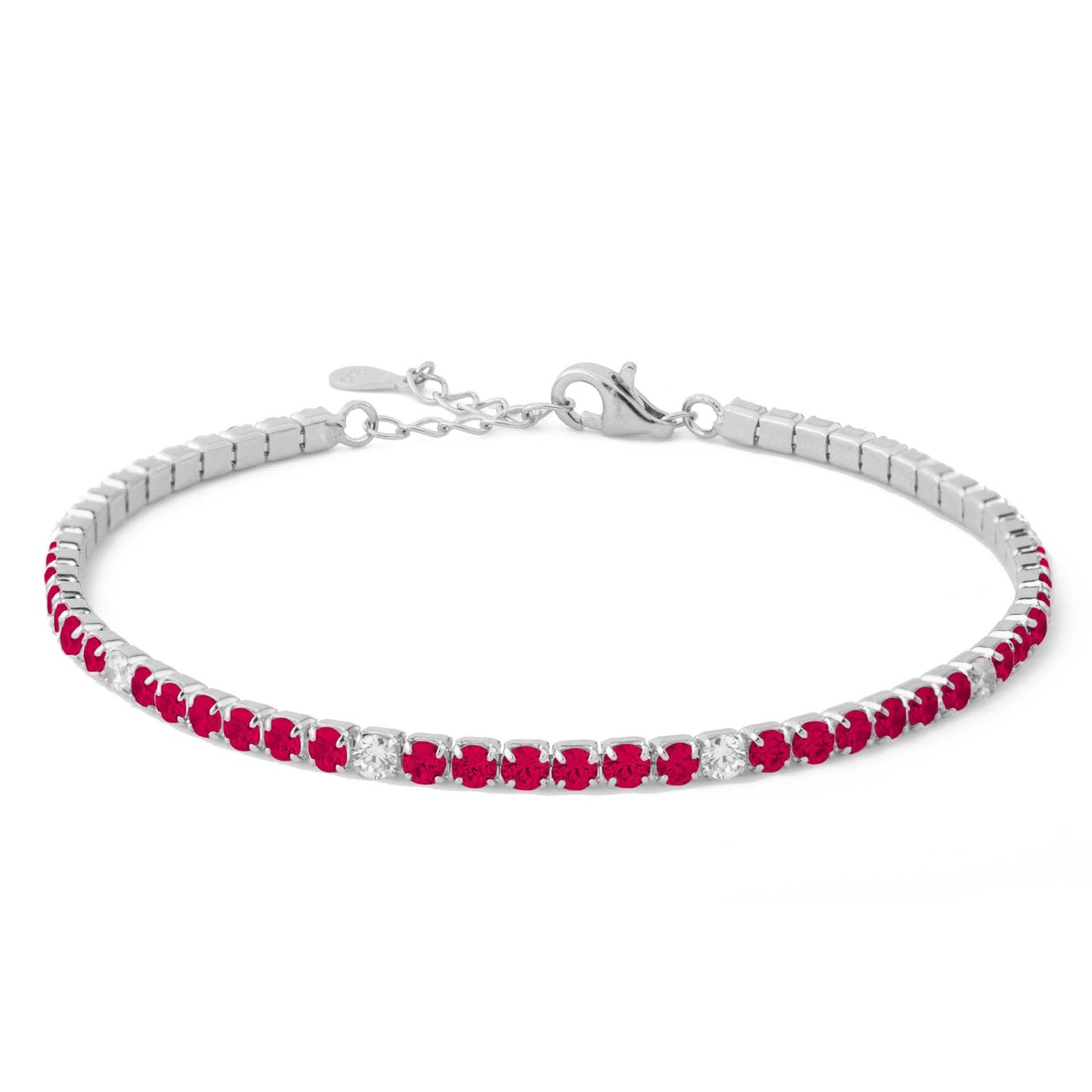 Bracciale Chimiama Gioielli Tennis Lover in Argento 925 con Rubino e Zirconi | Cod. 120211