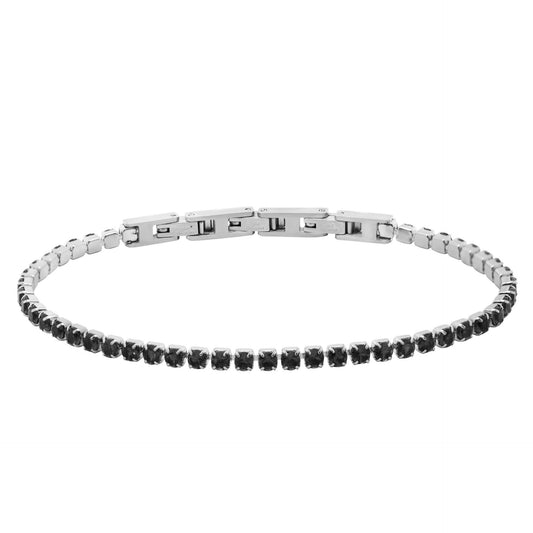 Bracciale Chimiama Gioielli Tennis in Acciaio con Dettagli Onice per Uomo | Cod. 120317