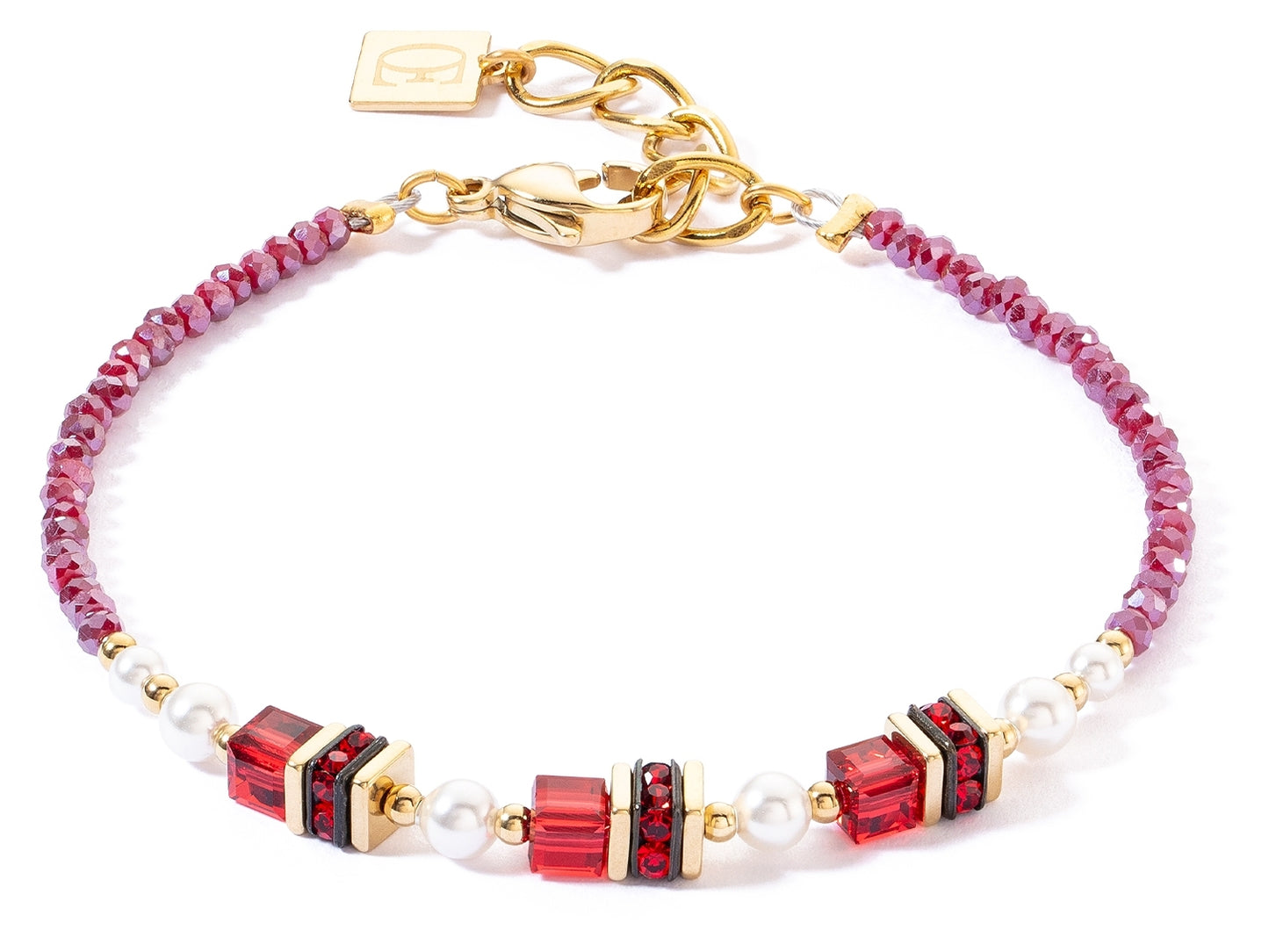 Bracciale Coeur de Lion Sparkling Princess - Oro e Rosso 4567/30-0300