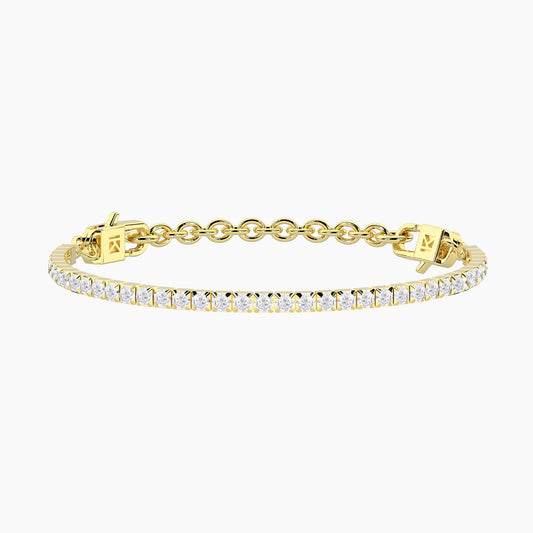 Bracciale Componibile Kidult - Acciaio Dorato, Cristalli Bianchi e "Comfort Fit" 732388
