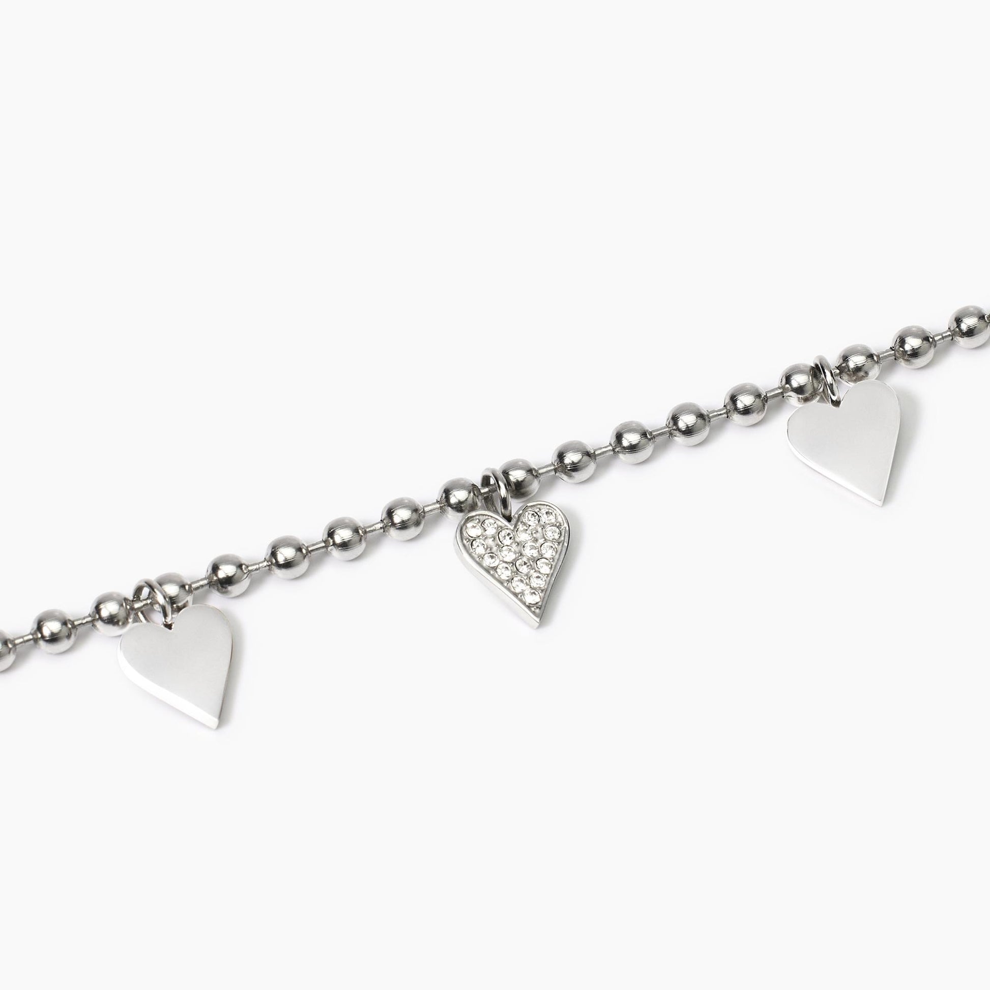 Bracciale Donna Kidult Style 18 con Cuori e Cristalli in Acciaio - 831055