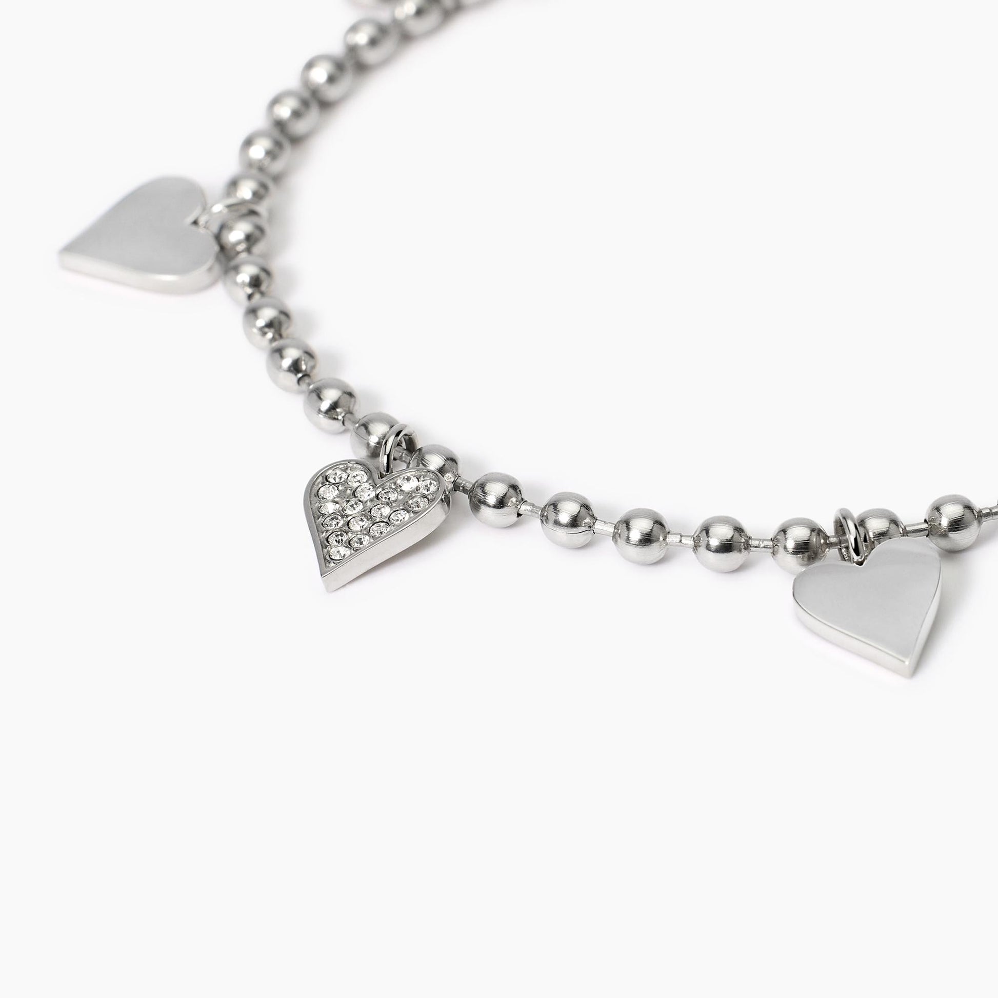 Bracciale Donna Kidult Style 18 con Cuori e Cristalli in Acciaio - 831055