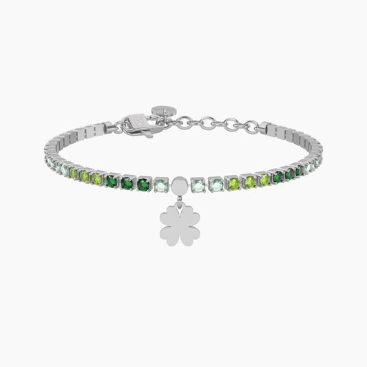 Bracciale Donna Kidult Tennis Verde con Quadrifoglio - 732324