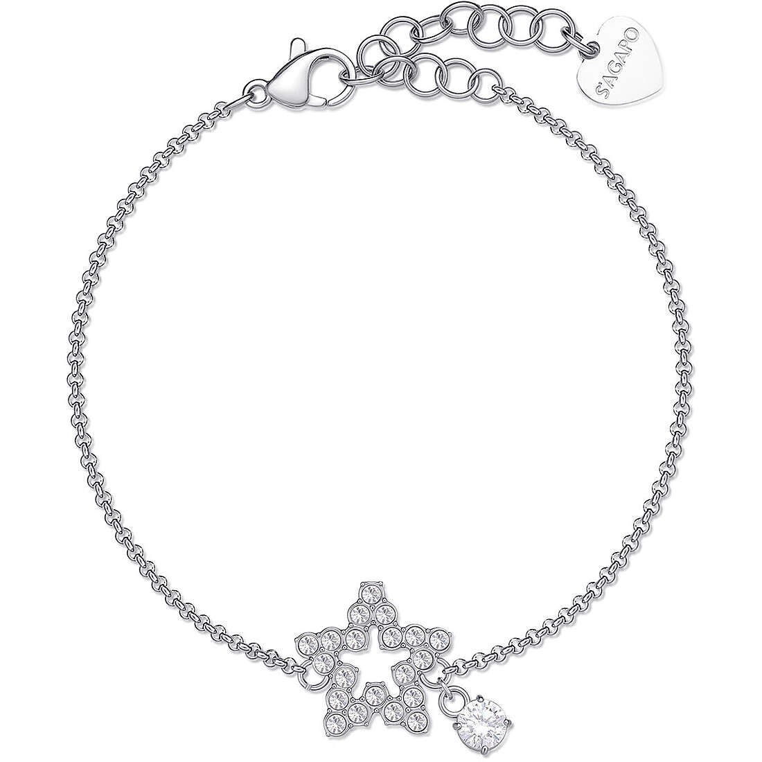 Bracciale Donna S'agapò Twinkle in Acciaio con Cristalli e Stella – SWN15