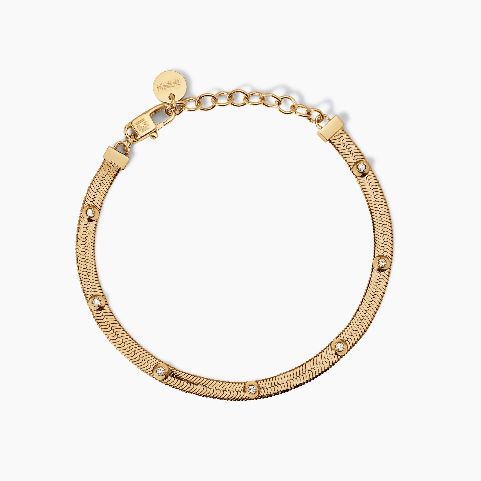 Bracciale Dorato Regolabile con Cristalli | Cod. 831011