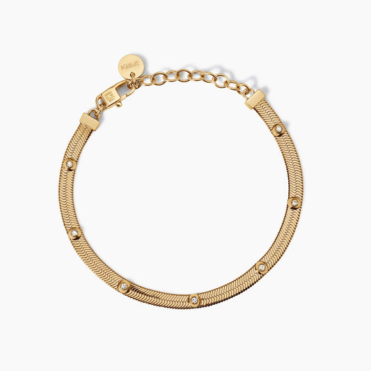 Bracciale Dorato Regolabile con Cristalli | Cod. 831011