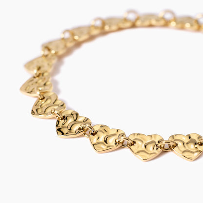 Bracciale Dorato Regolabile con Cuori Martellati | Cod. 831009 3