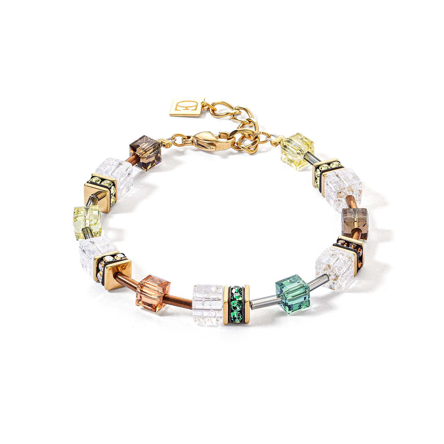 Bracciale GeoCUBE® Iconic Nature Marrone-Bianco