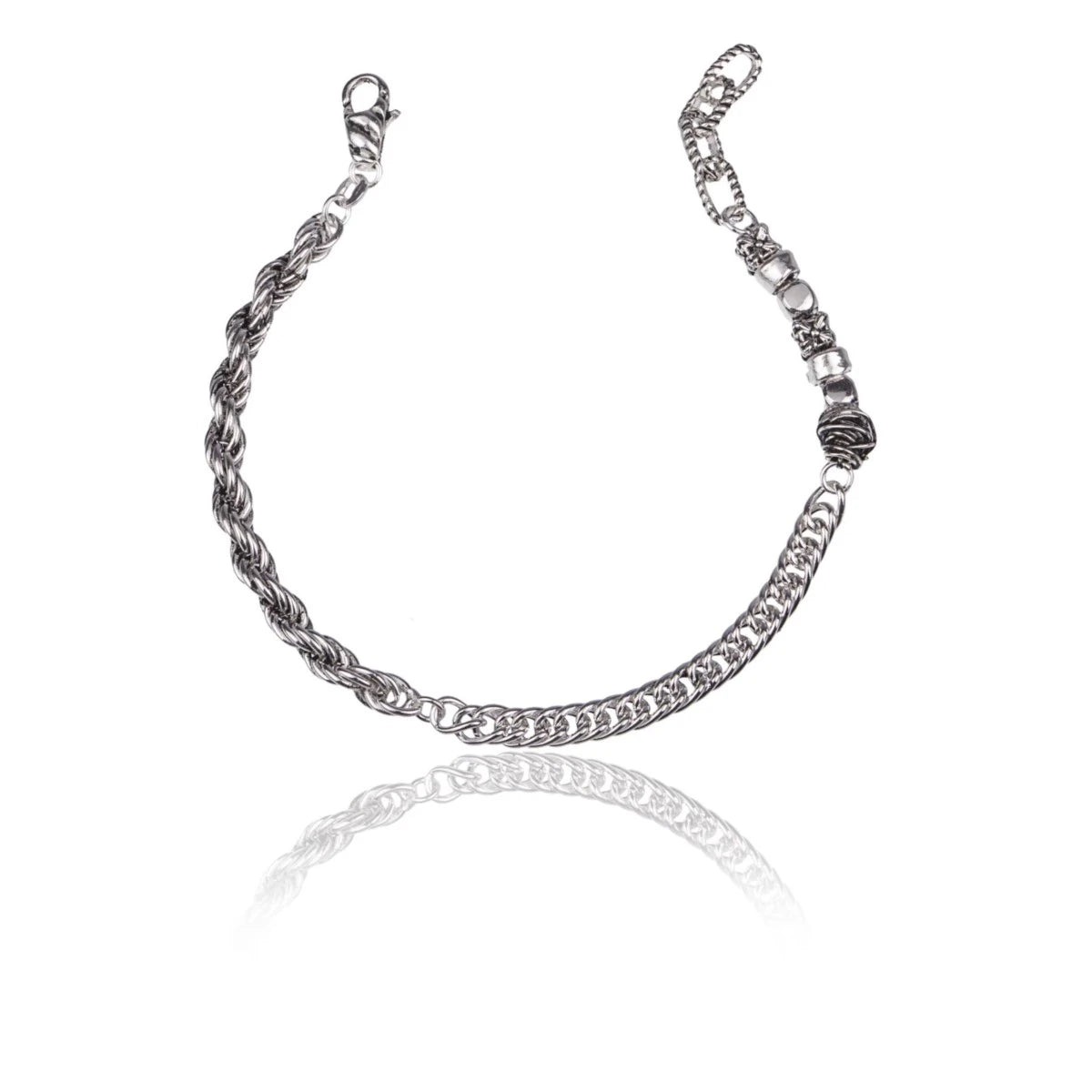 Bracciale Giacomo Burroni MBC0034 Rigido B-Cubo in Argento Brunito - MBC0034